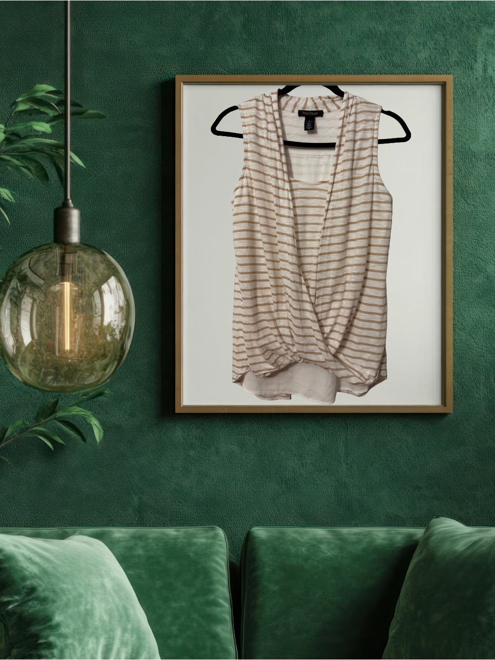 BOGO! White House Black Market Striped Drape Tank